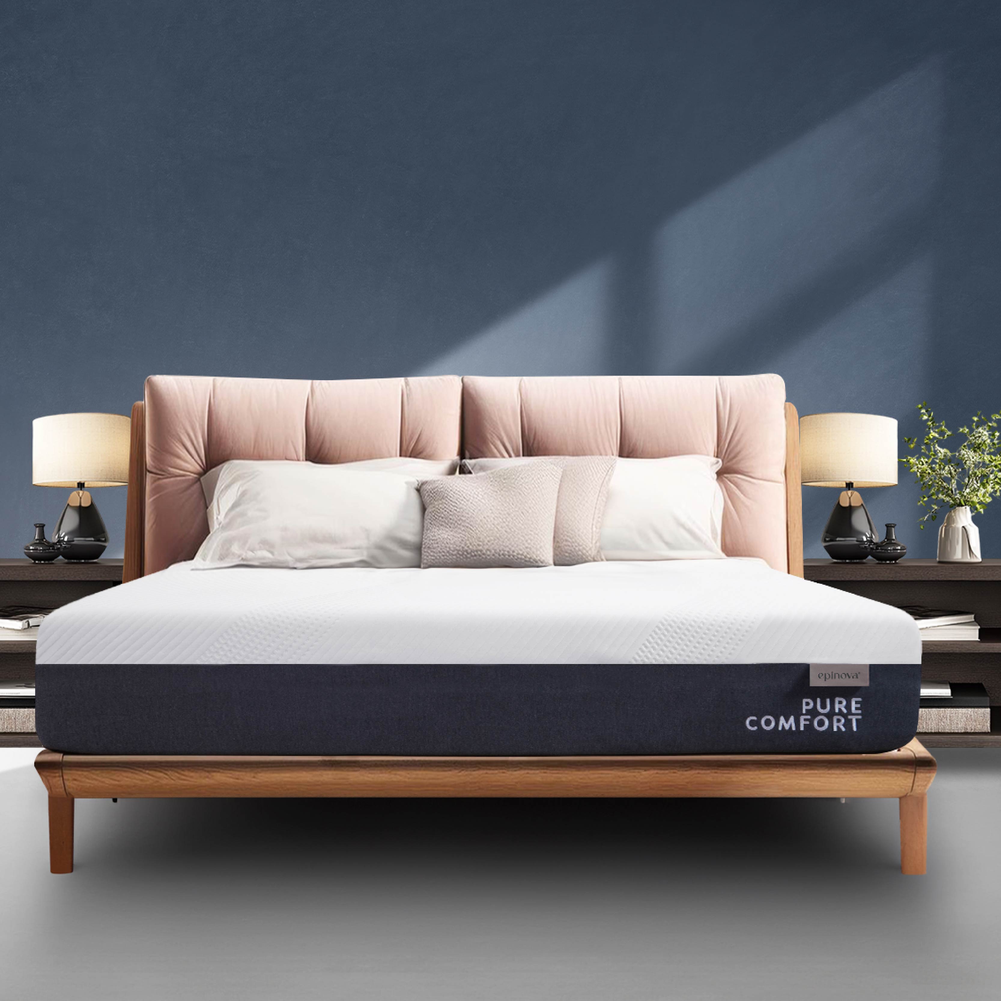 EPITEX Pure Comfort 12 Inch Memory Foam Mattress (Queen / King size) – Air-Flow, Mattress Medium Soft Plush for Pressure Relief, Breathable Pure Cotton Cover, CertiPUR-US Certified