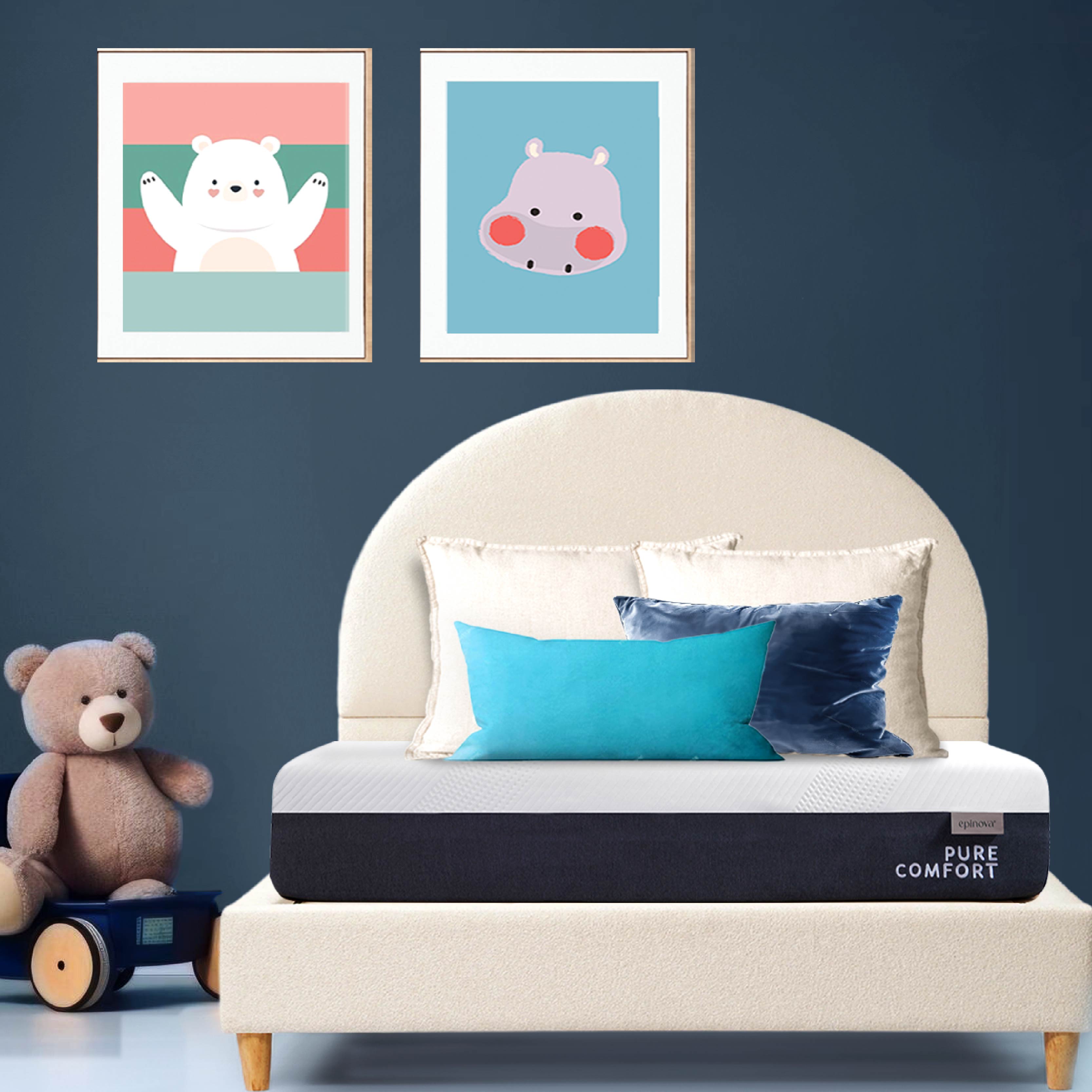 EPITEX Pure Comfort 12 Inch Memory Foam Mattress (Queen / King size) – Air-Flow, Mattress Medium Soft Plush for Pressure Relief, Breathable Pure Cotton Cover, CertiPUR-US Certified