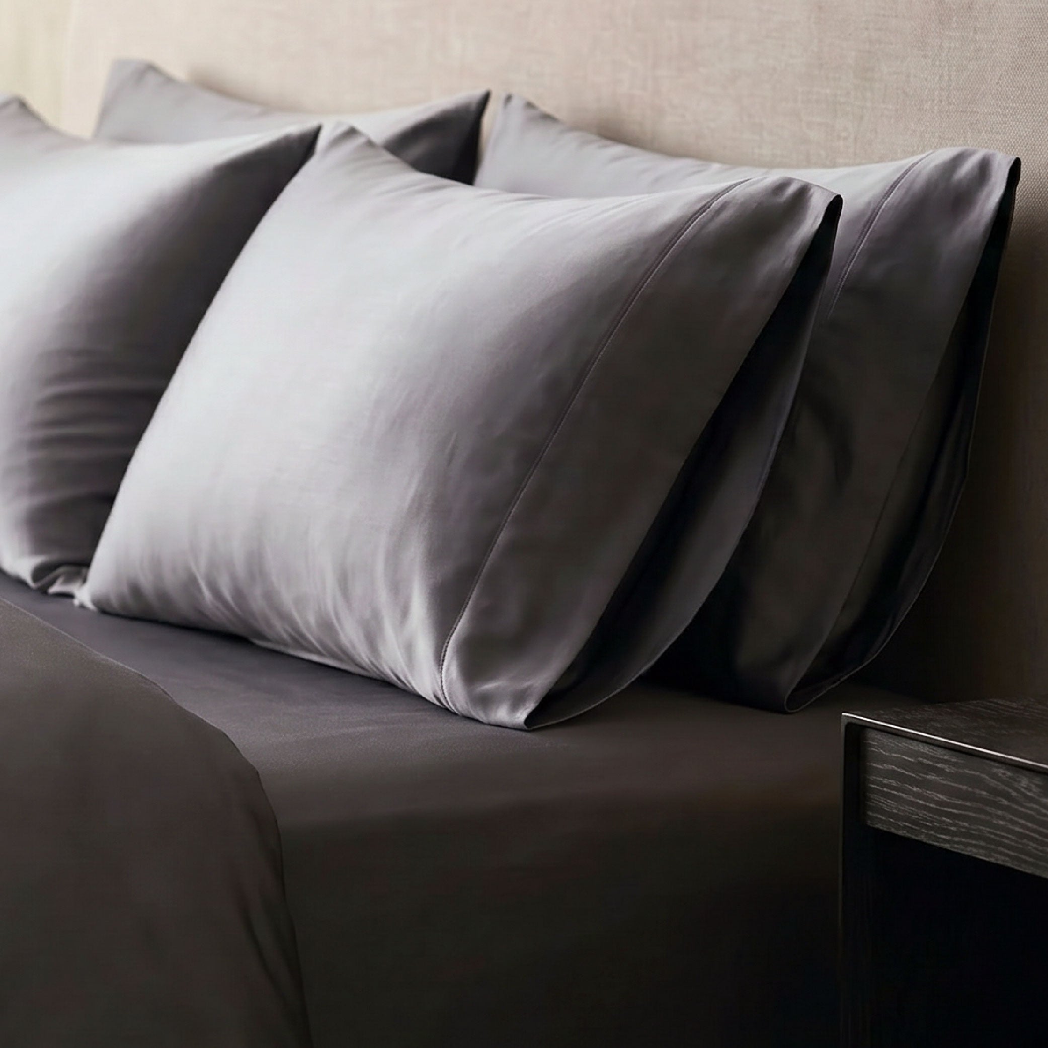 EPITEX 100% Bamboo Viscose Sheet Set, 1400 Thread Count, Mid Grey
