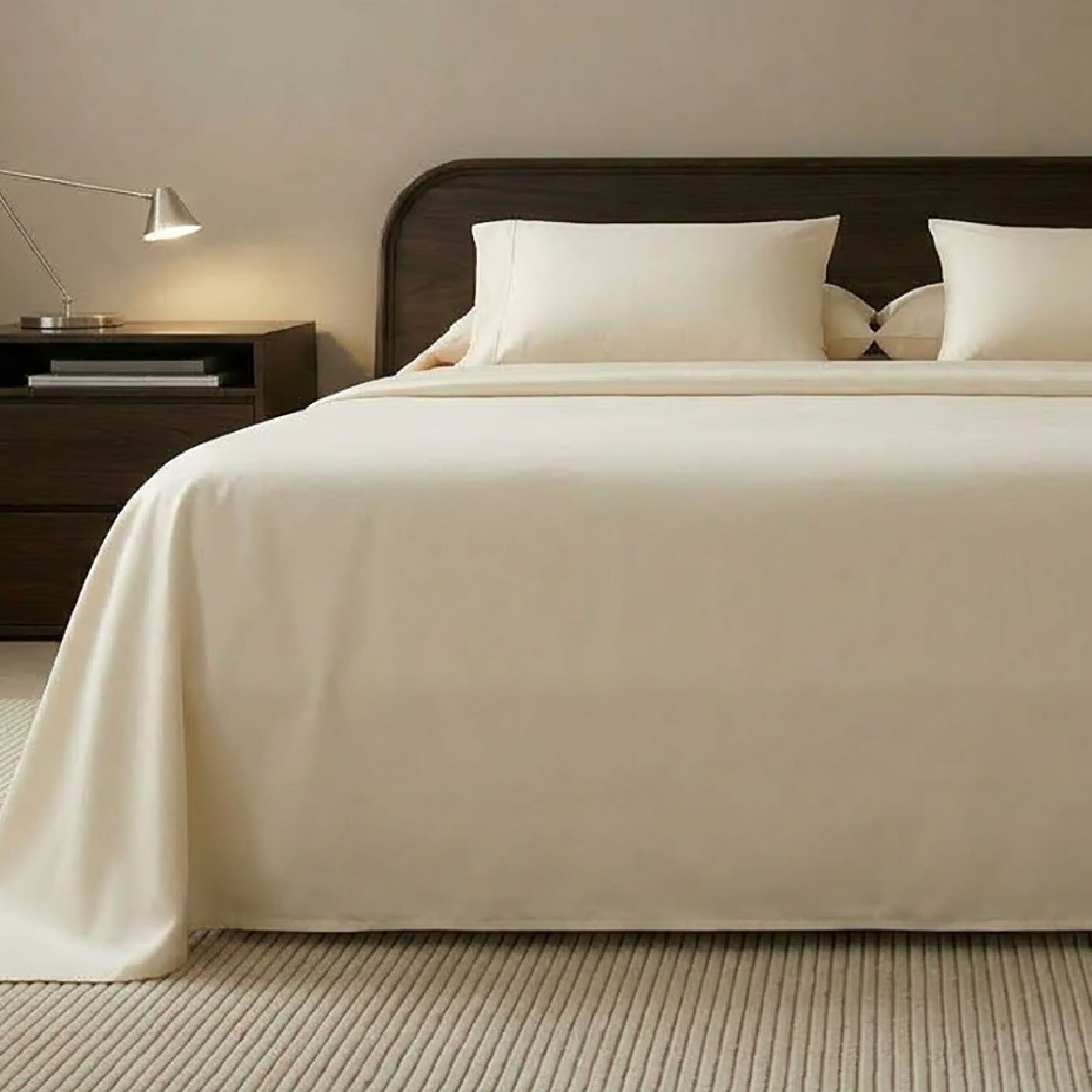 EPITEX 100% Bamboo Viscose Sheet Set, 1400 Thread Count, Ivory