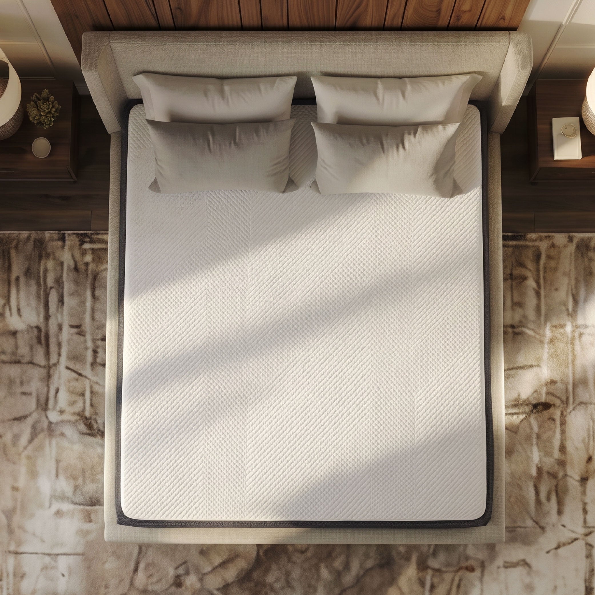 EPITEX Pure Comfort 10 Inch Memory Foam Mattress (Queen / King) – Air-Flow Memory Foam, Medium Plush, Pressure Relief, Breathable Pure Cotton Cover, CertiPUR-US Certified