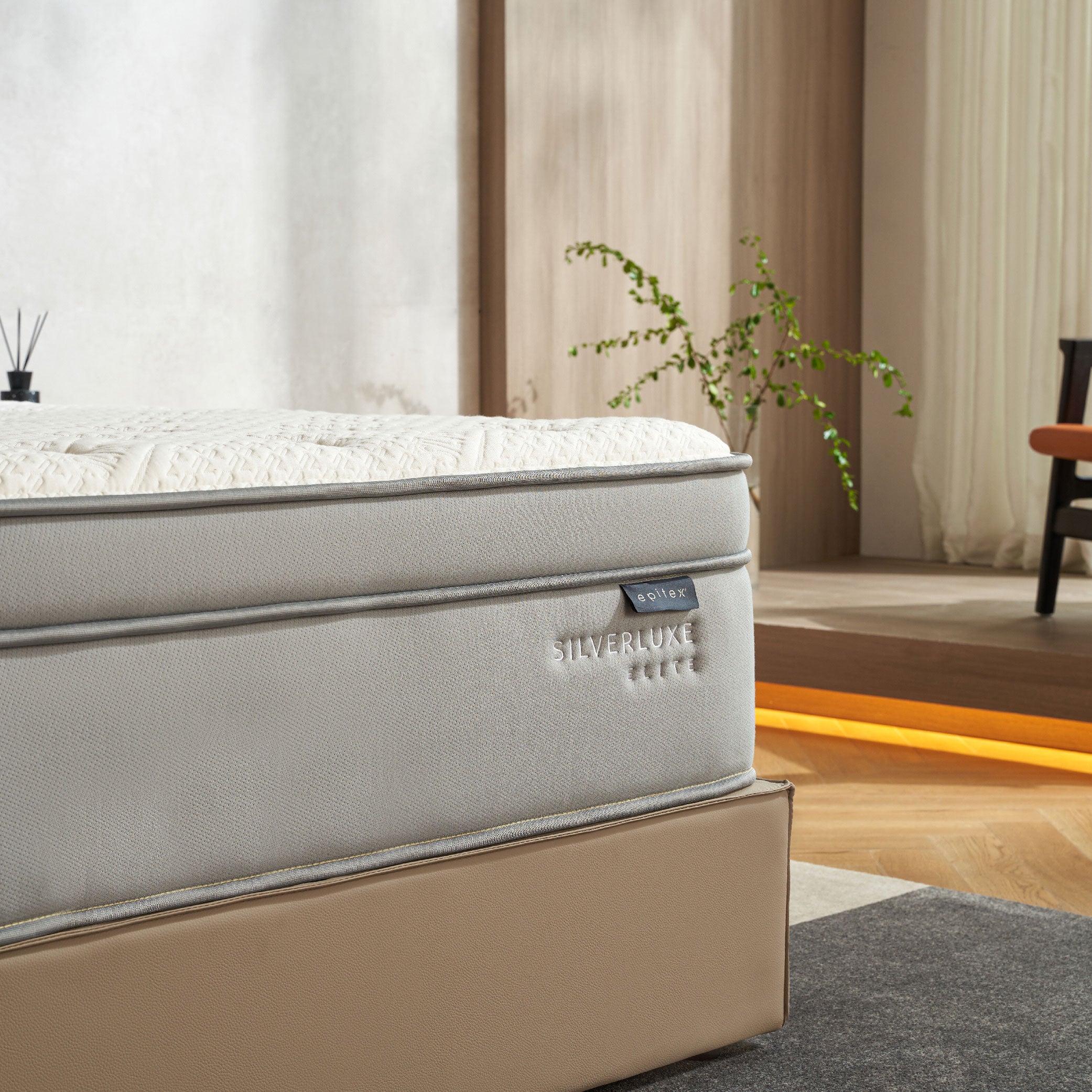 EPITEX Silverluxe Elite Mattress (Queen / King Size), 14 Inch Gel Memory Foam Mattress in a Box, Individual Pocket Spring for Low Motion Transfer, Medium Firm Mattress, Gray