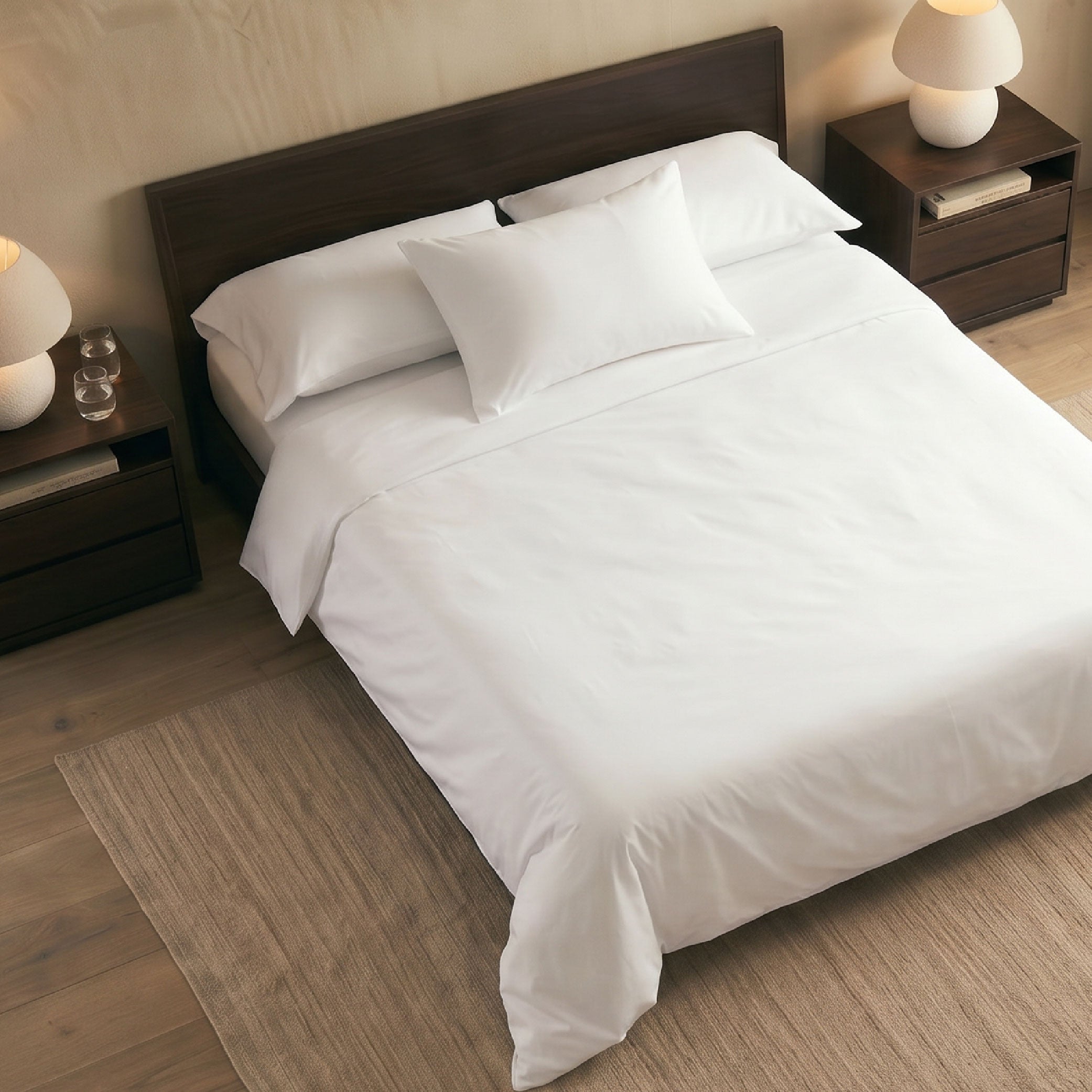EPITEX 100% Bamboo Viscose Sheet Set, 1400 Thread Count, White