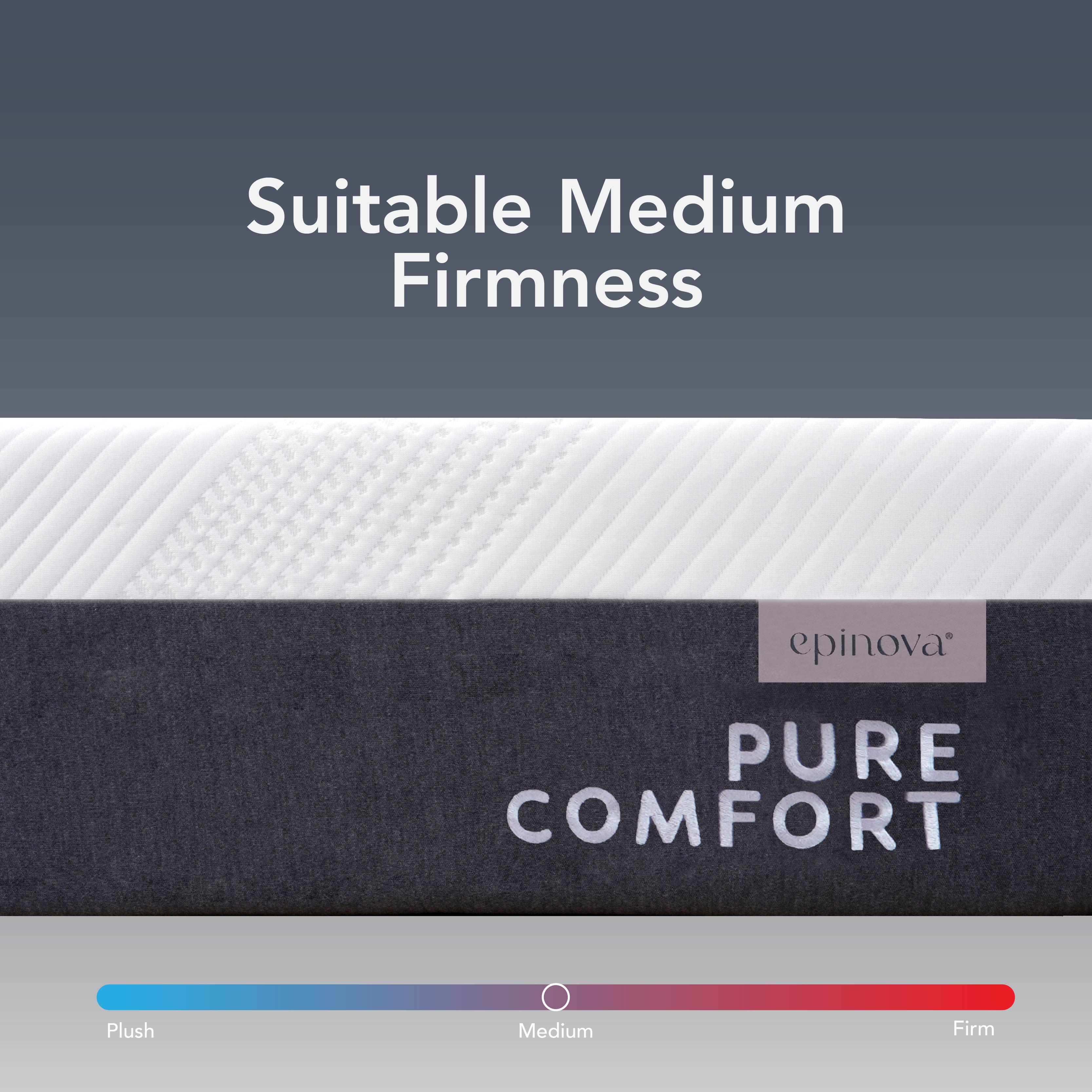 EPITEX Pure Comfort 12 Inch Memory Foam Mattress (Queen / King size) – Air-Flow, Mattress Medium Soft Plush for Pressure Relief, Breathable Pure Cotton Cover, CertiPUR-US Certified