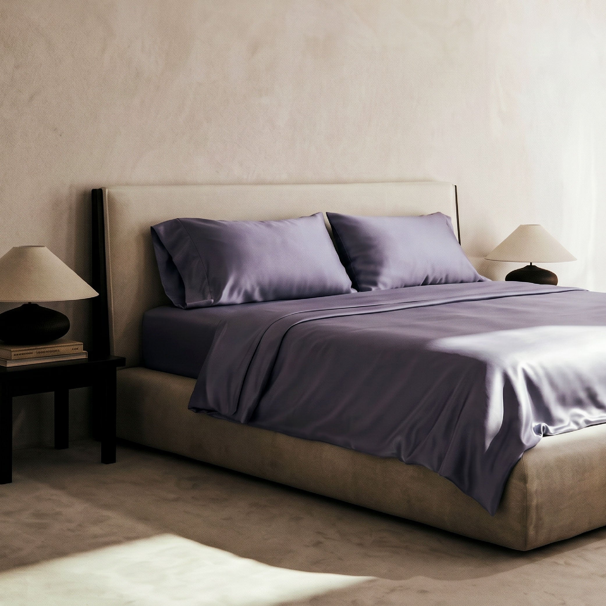 EPITEX 100% Bamboo Viscose Sheet Set, 1400 Thread Count, Charcoal