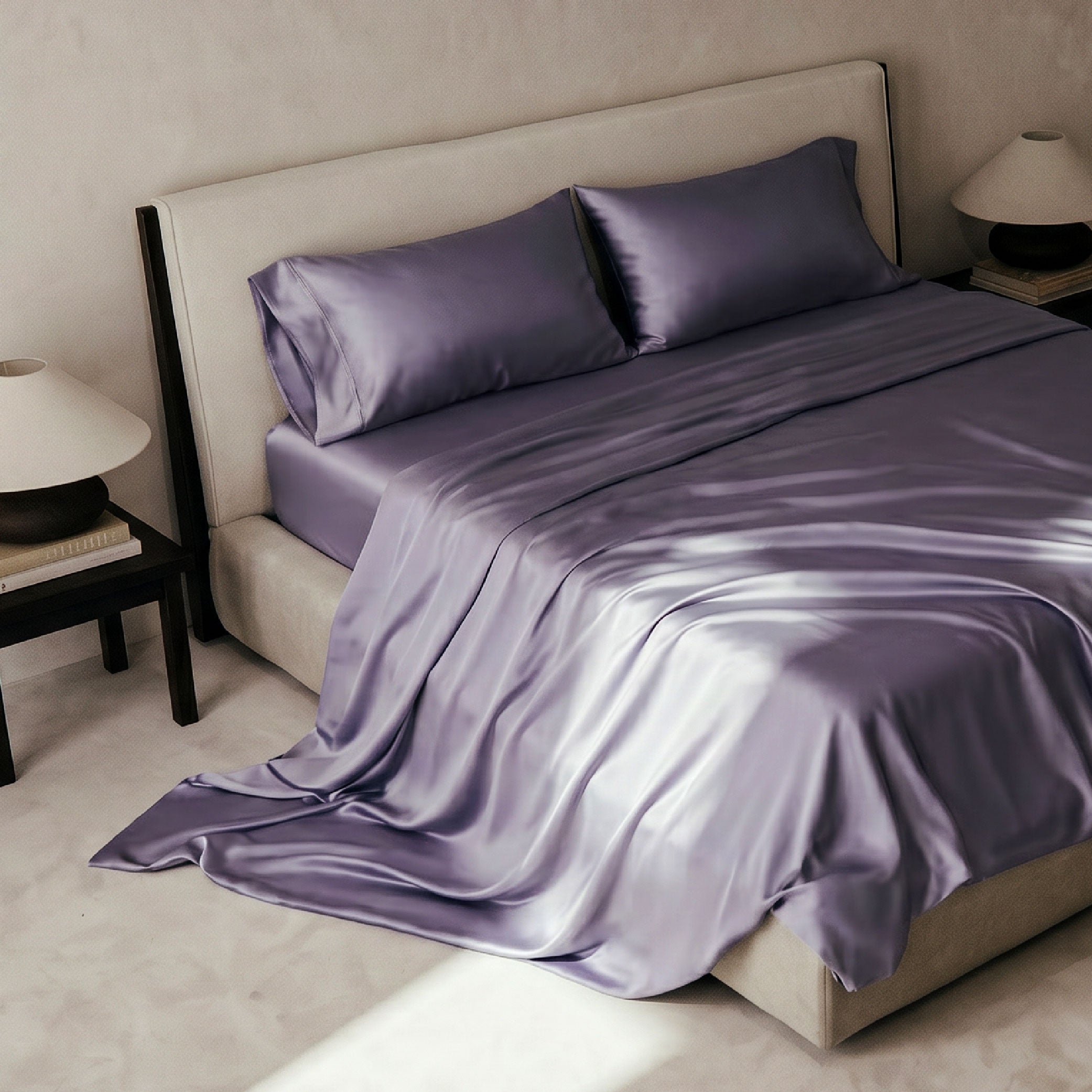 EPITEX 100% Bamboo Viscose Sheet Set, 1400 Thread Count, Charcoal