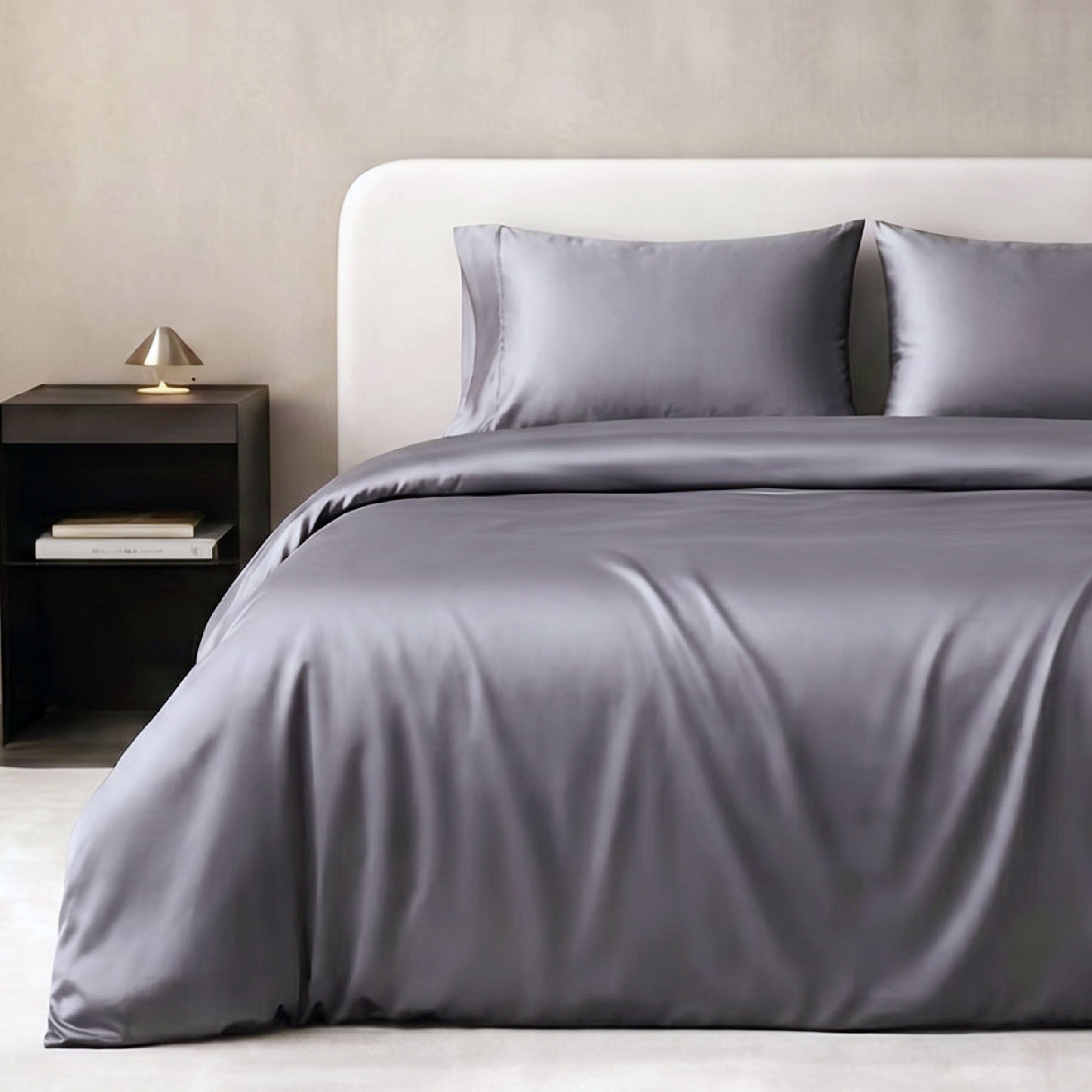EPITEX 100% Bamboo Viscose Sheet Set, 1400 Thread Count, Mid Grey