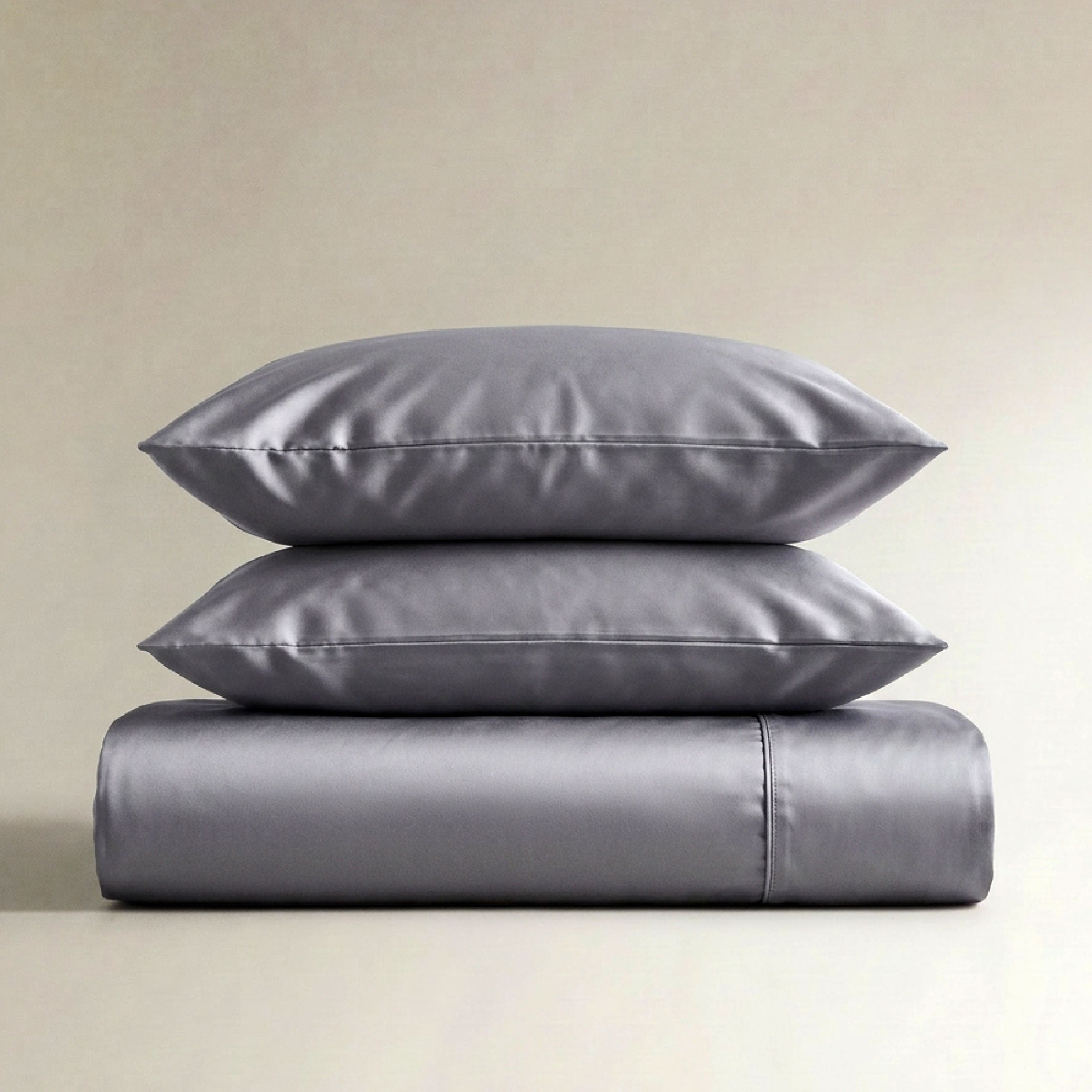 EPITEX 100% Bamboo Viscose Sheet Set, 1400 Thread Count, Mid Grey