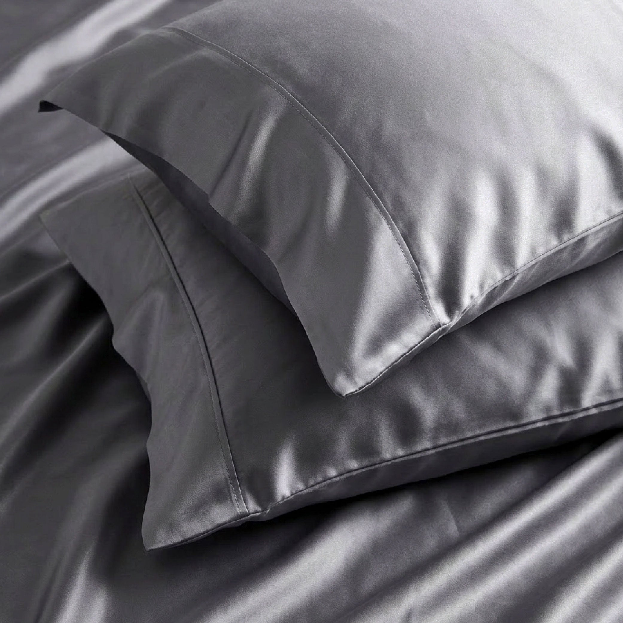 EPITEX 100% Bamboo Viscose Sheet Set, 1400 Thread Count, Mid Grey