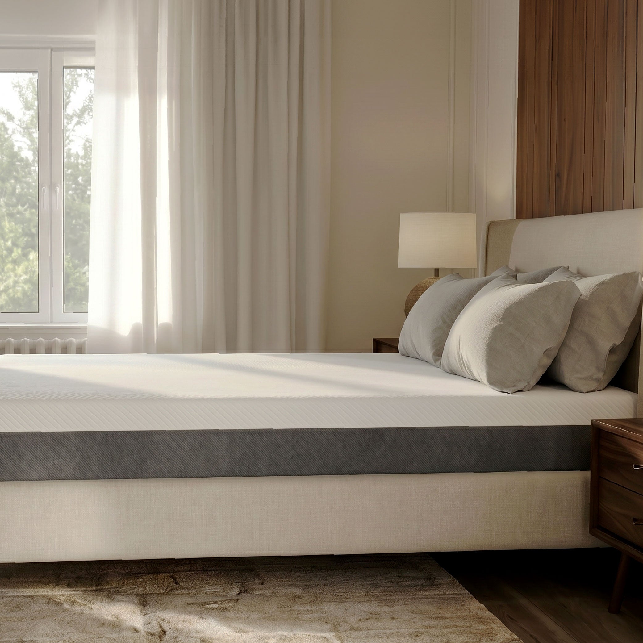 EPITEX Pure Comfort 10 Inch Memory Foam Mattress (Queen / King) – Air-Flow Memory Foam, Medium Plush, Pressure Relief, Breathable Pure Cotton Cover, CertiPUR-US Certified
