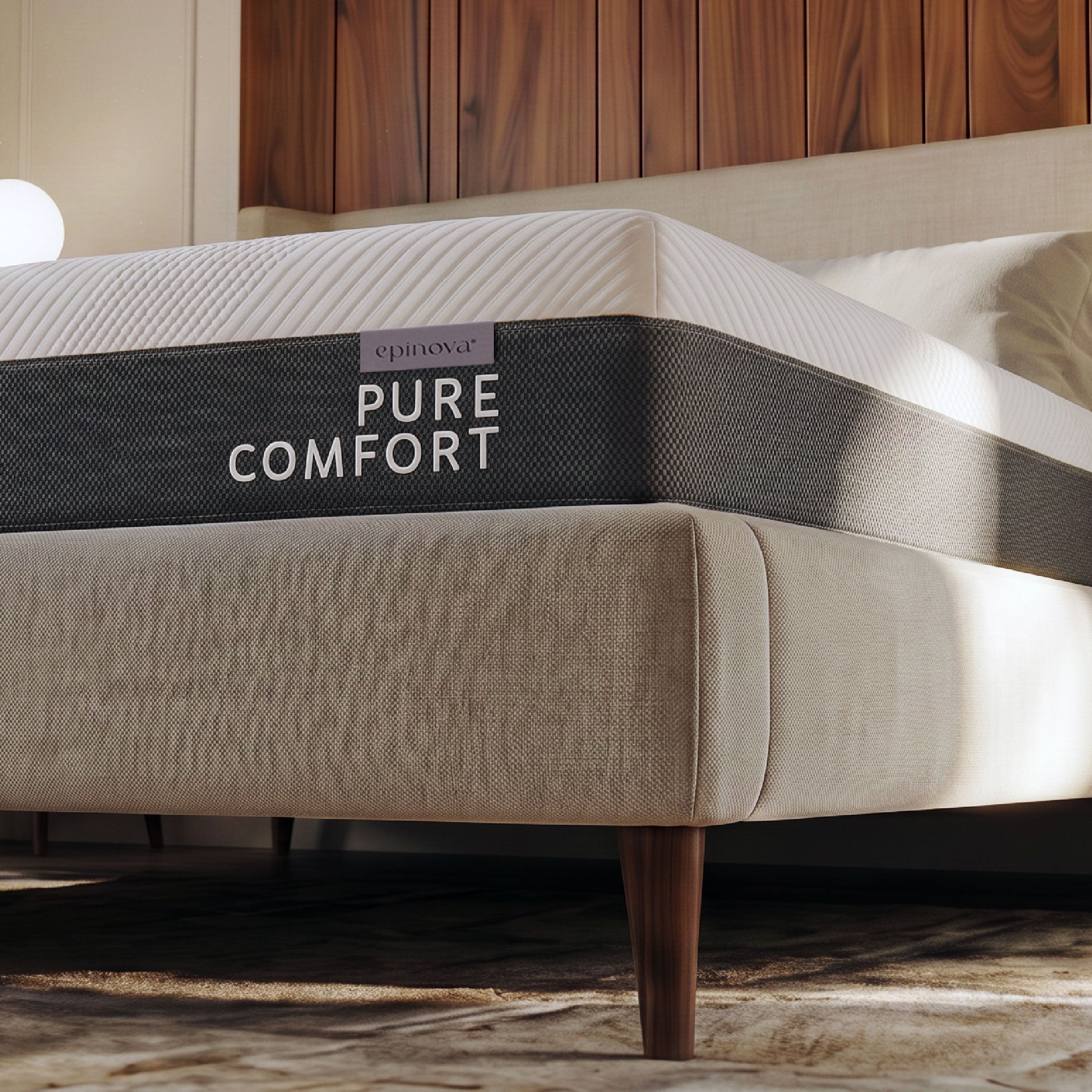 EPITEX Pure Comfort 10 Inch Memory Foam Mattress (Queen / King) – Air-Flow Memory Foam, Medium Plush, Pressure Relief, Breathable Pure Cotton Cover, CertiPUR-US Certified