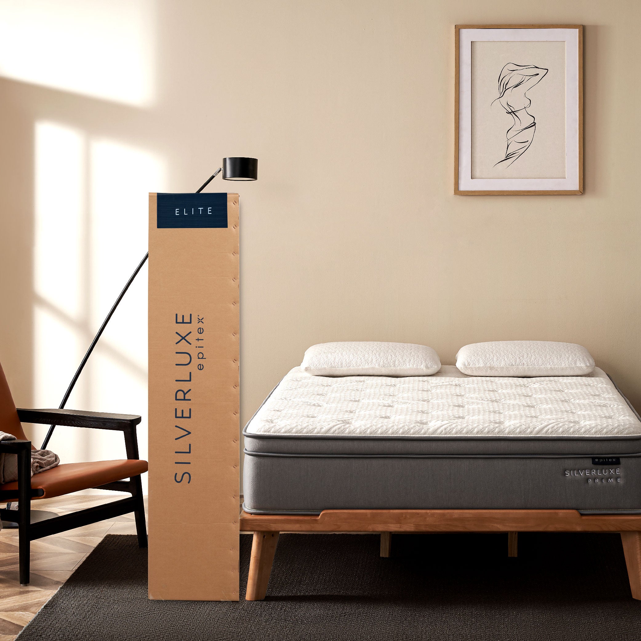 EPITEX Silverluxe Prime Mattress (Queen / King Size), 12 Inch Gel Memory Foam Mattress in a Box, Individual Pocket Spring for Low Motion Transfer, Medium Firm Mattress, Gray