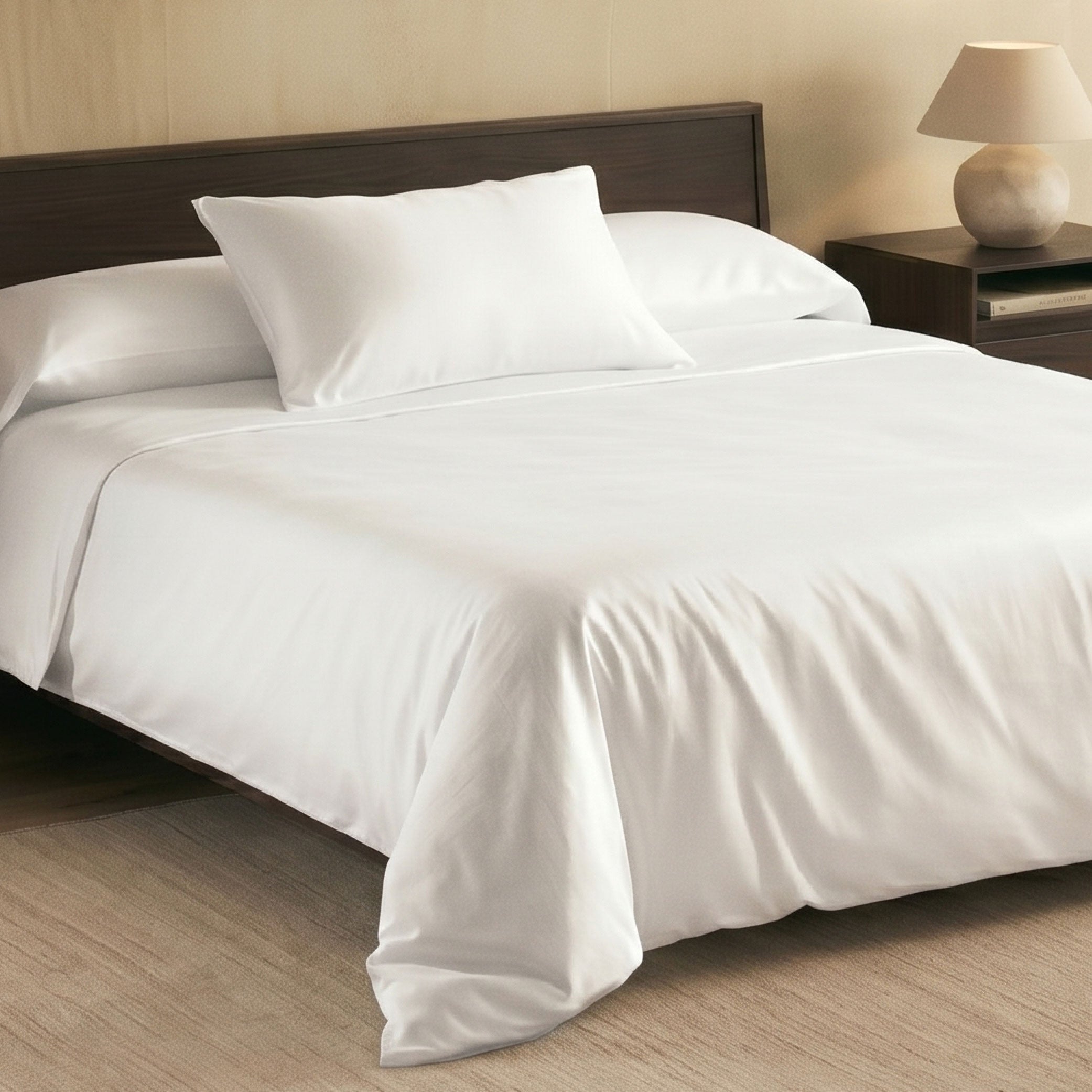 EPITEX 100% Bamboo Viscose Sheet Set, 1400 Thread Count, White